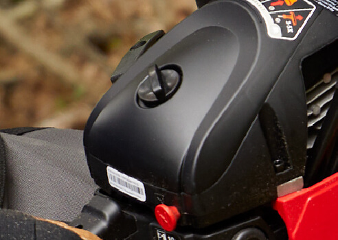 close up of chainsaw maintenance